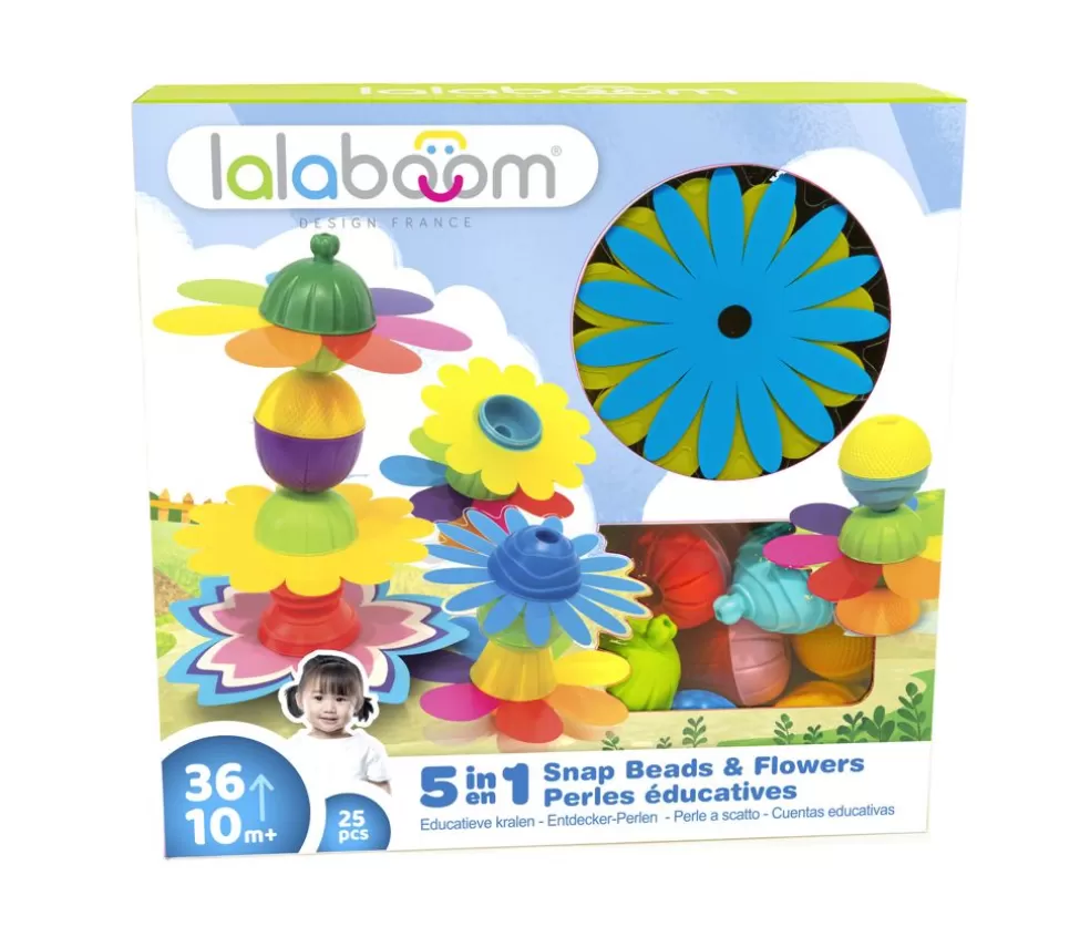 Lalaboom Sinterklaas Cadeau 3 - 4 Jaar* Educatieve Kralen Met Bloemen (25 Stuks)