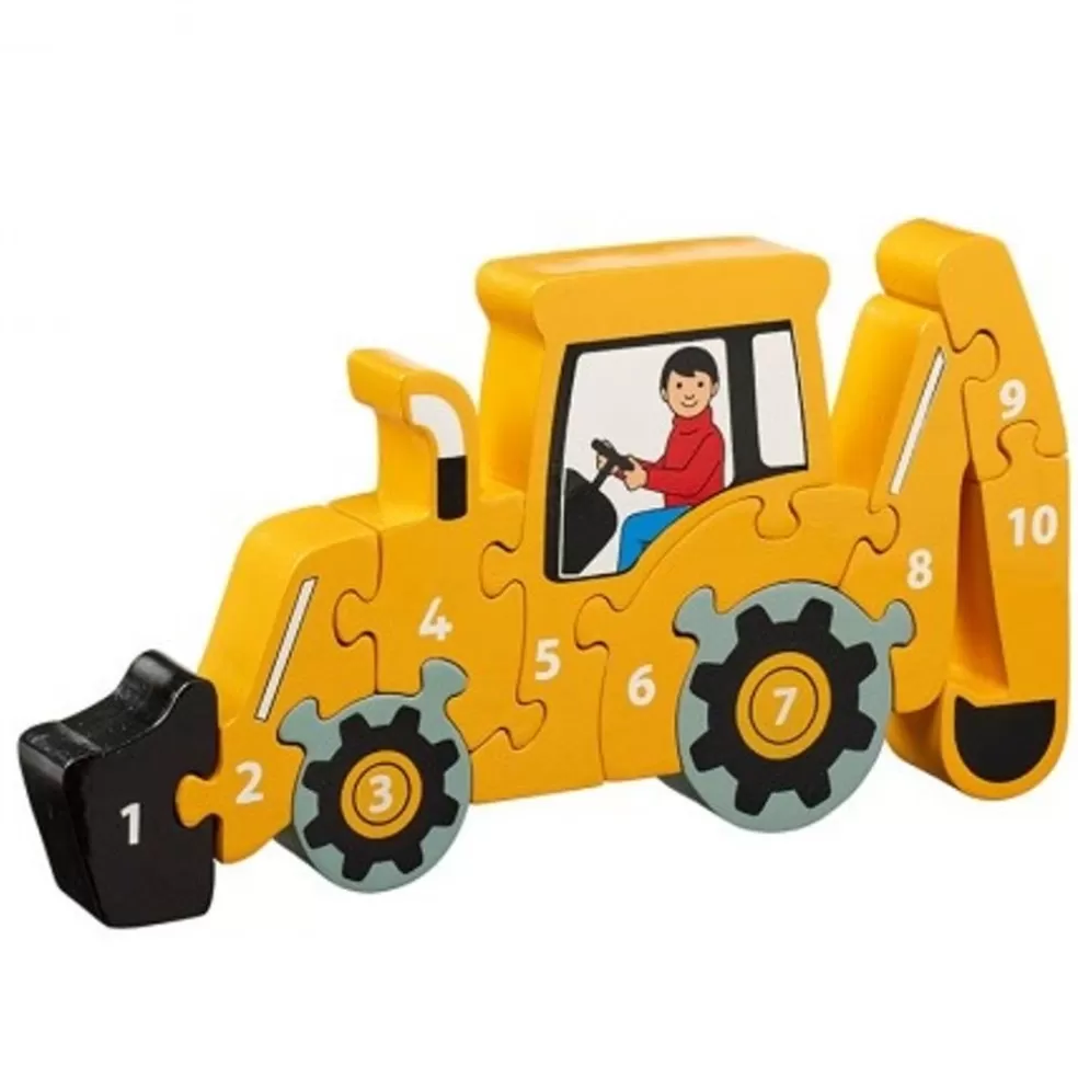 Lanka Kade Sinterklaas Cadeau 5 - 6 Jaar* Cijfer Houten Puzzel - 1 Tot 10 Shovel (10 Stuks)