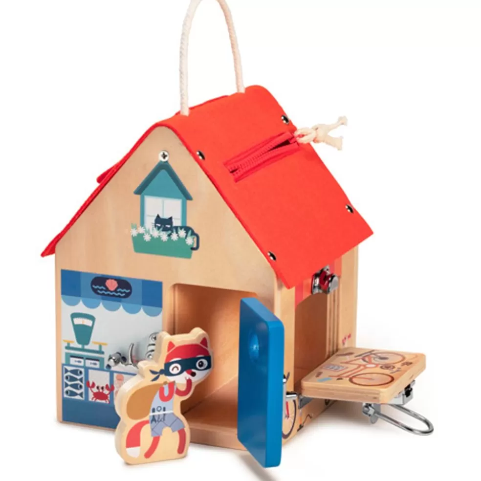 Lilliputiens Sinterklaas Cadeau 3 - 4 Jaar* Houten Huis Met Sloten (Grendelhuis)