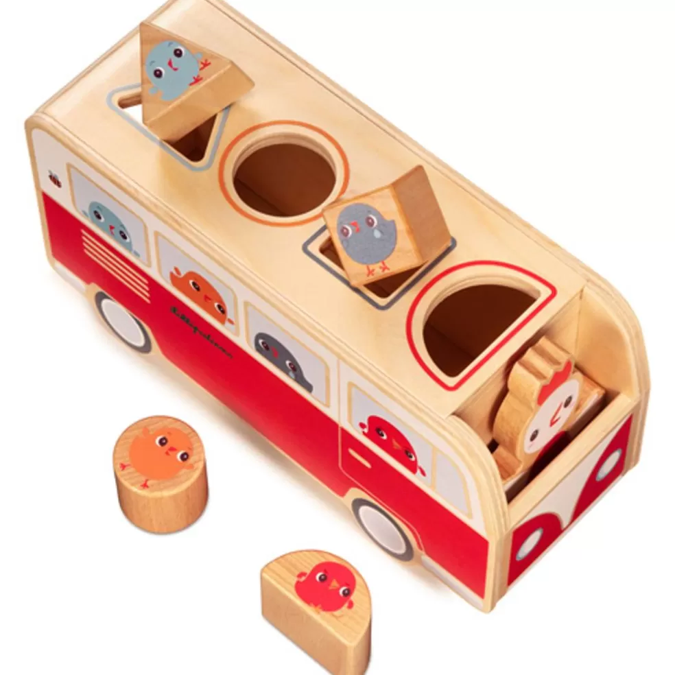 Lilliputiens Sinterklaas Cadeau 3 - 4 Jaar* Houten Vormensorteerder - Paulette Bus