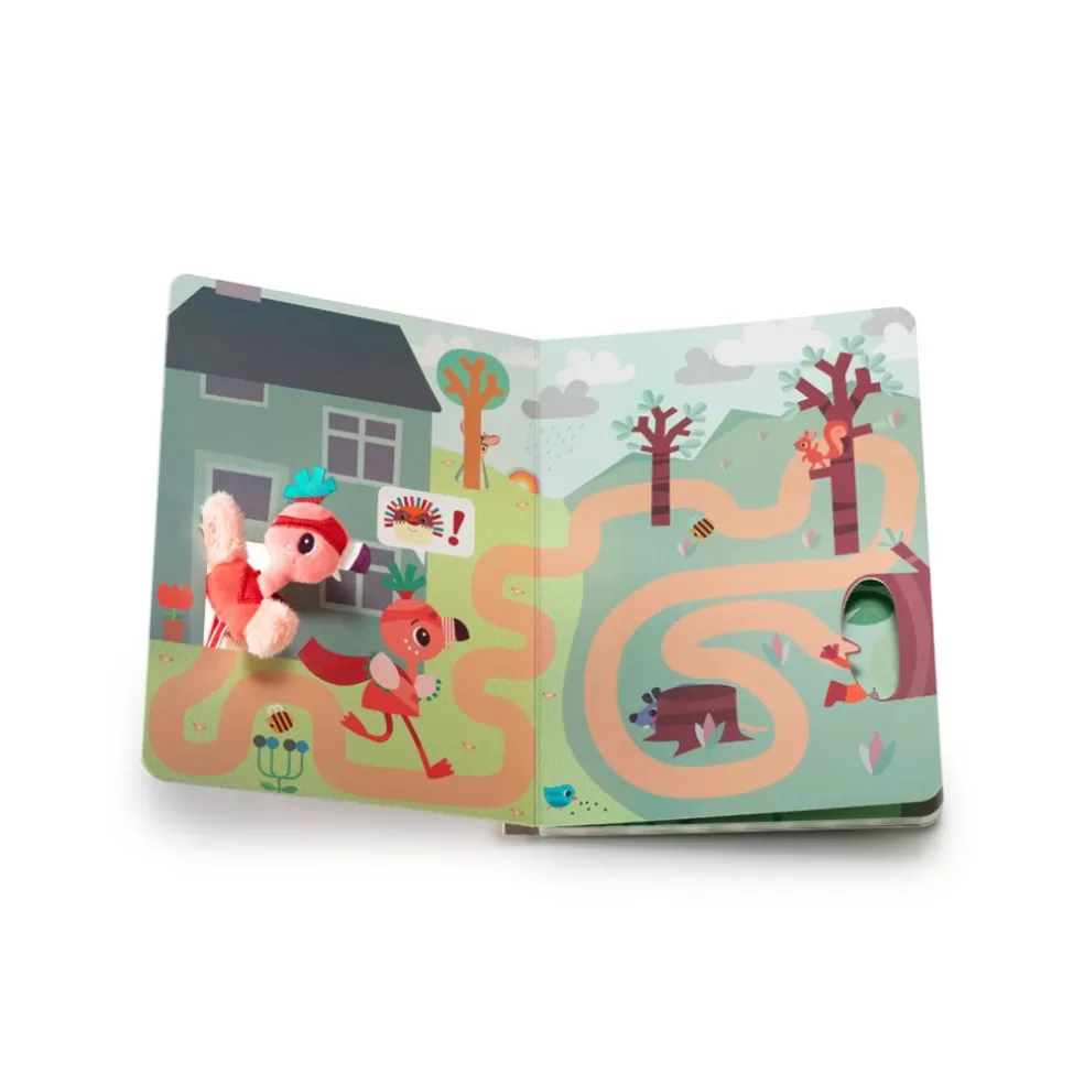 Lilliputiens Sinterklaas Cadeau 0-2 Jaar* Kartonnen Doolhof/Speurboekje - Met Een Stoffen Anais, De Super Heldin