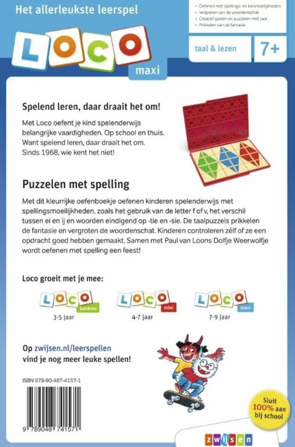 Loco Sinterklaas Cadeau 9 - 10 Jaar* Dolfje Weerwolfje - Puzzelen Met Spelling (Maxi)