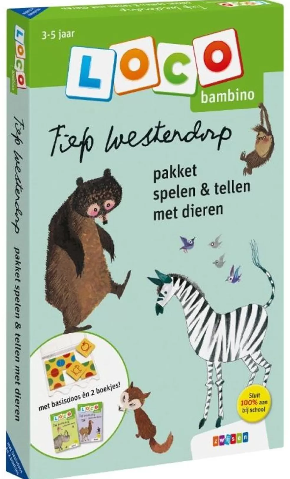 Loco Sinterklaas Cadeau 3 - 4 Jaar* Fiep Westendorp Pakket - Basisdoos En 2 Boekjes - Spelen En Tellen Met Dieren (Bambino)