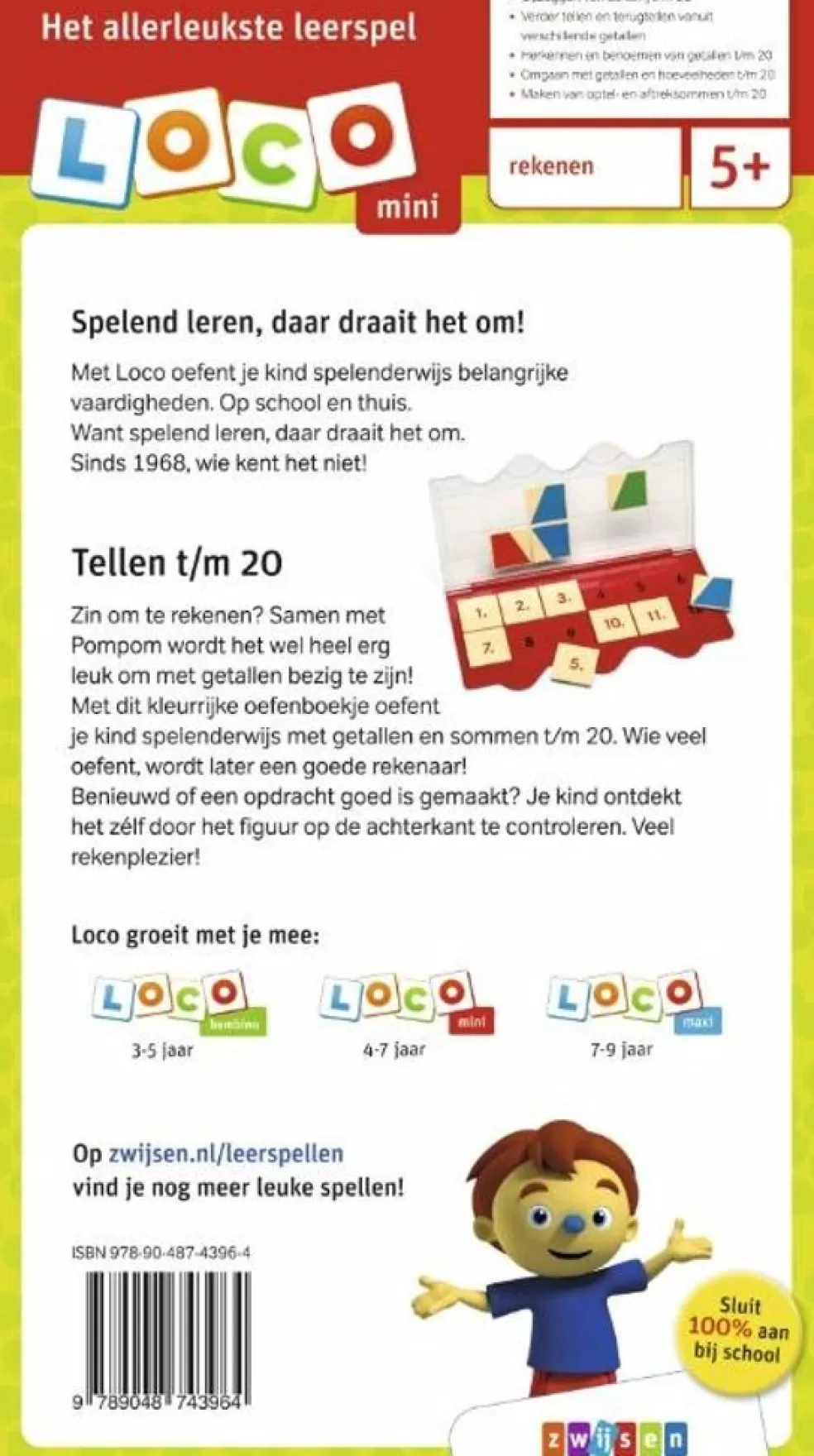 Loco Sinterklaas Cadeau 7 - 8 Jaar* Rompompom - Ik Leer Tellen T/M 20 (Mini)