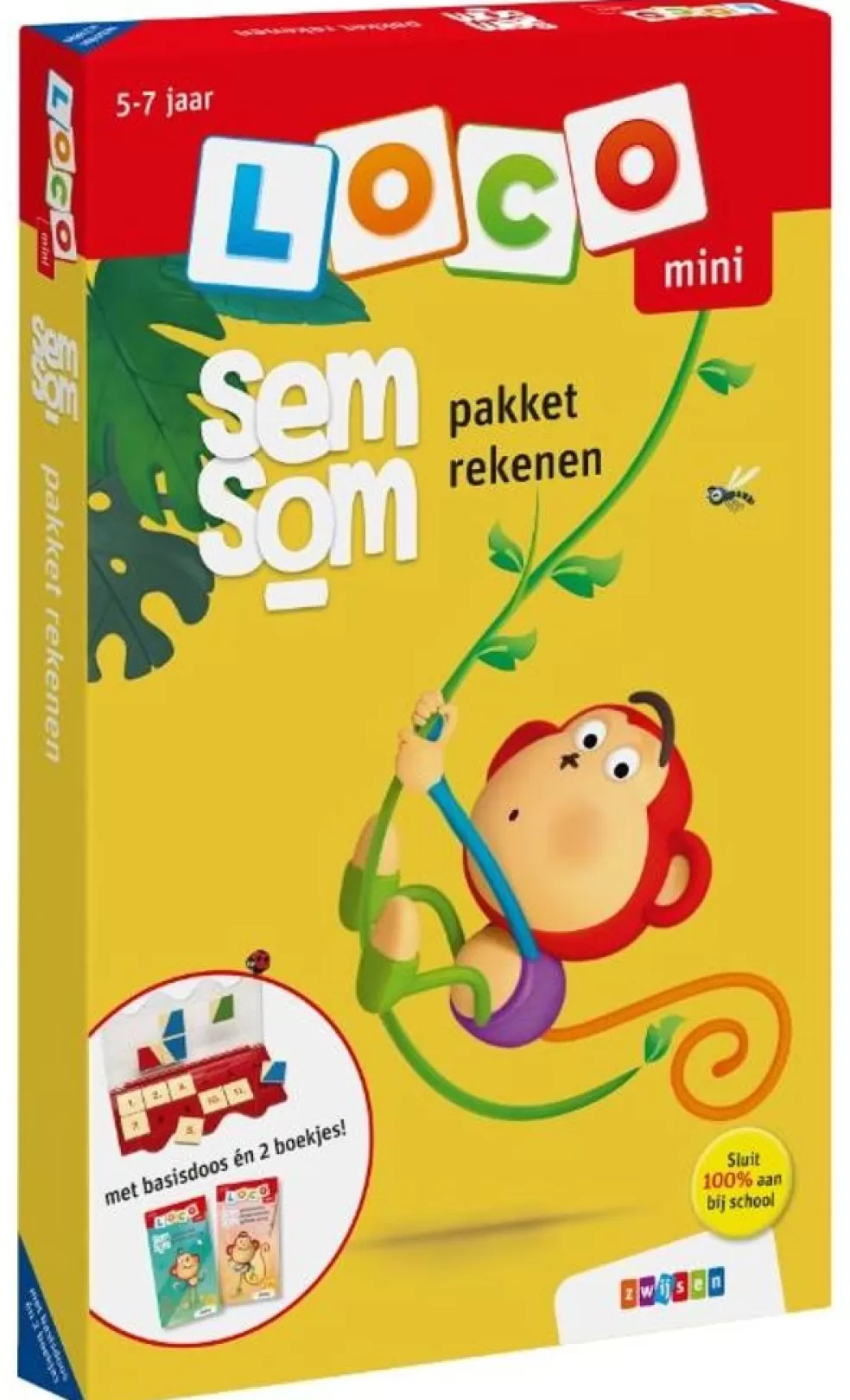 Loco Sinterklaas Cadeau 5 - 6 Jaar* Semsom Pakket - Basisdoos En 2 Boekjes - Rekenen (Mini)