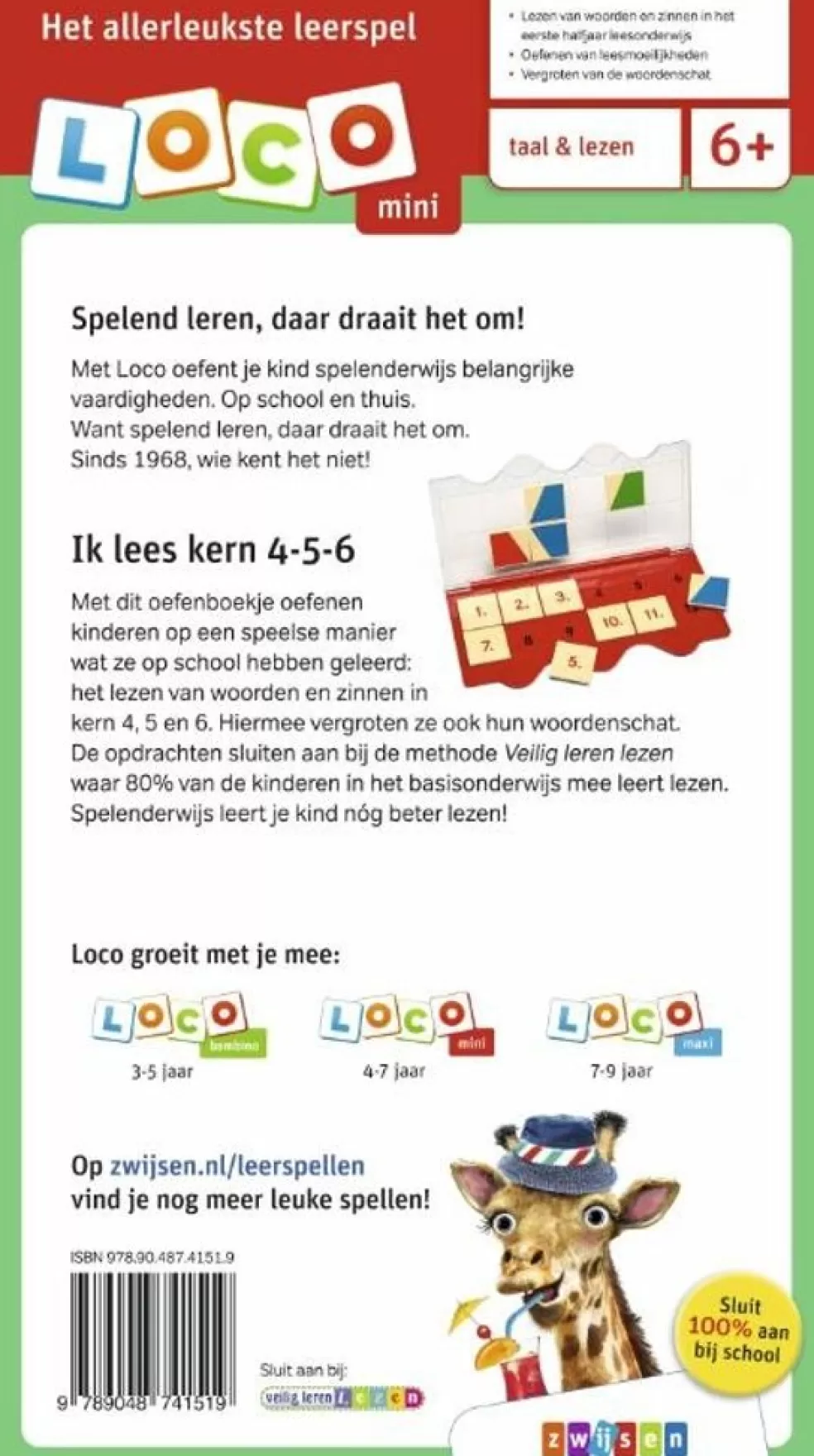 Loco Sinterklaas Cadeau 7 - 8 Jaar* Veilig Leren Lezen - Ik Lees Kern 4,5,6 (Mini)