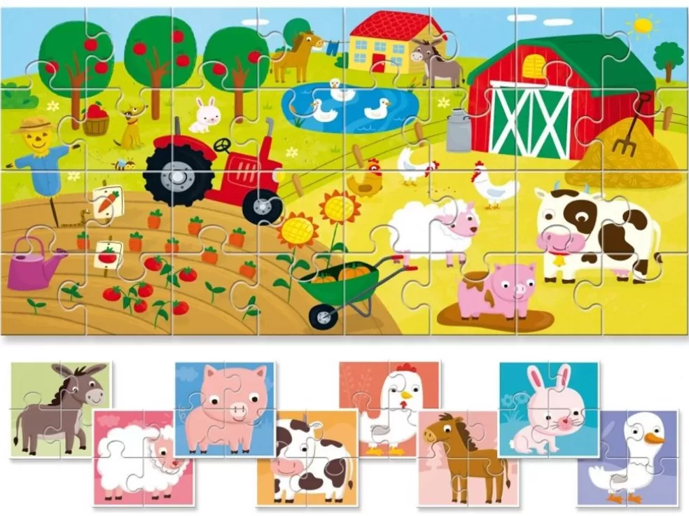 Ludattica Sinterklaas Cadeau 5 - 6 Jaar* Baby Puzzel - De Boerderij (32 Stukken)