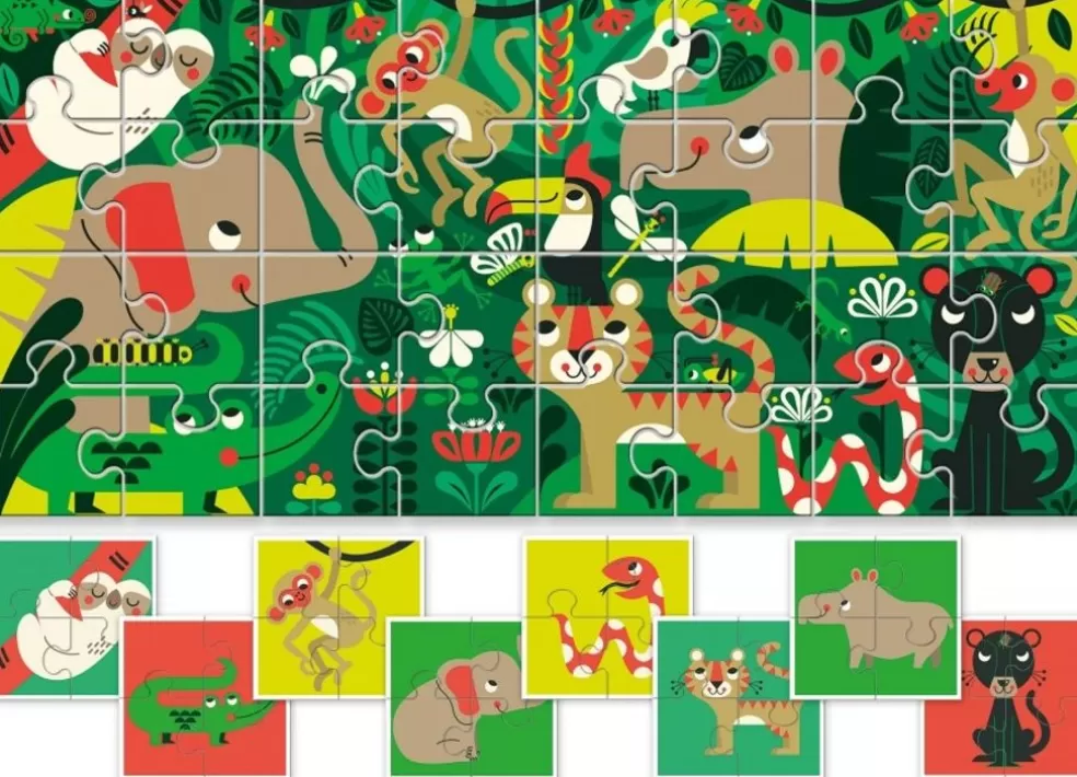 Ludattica Sinterklaas Cadeau 5 - 6 Jaar* Baby Puzzel - De Jungle (32 Stukken)