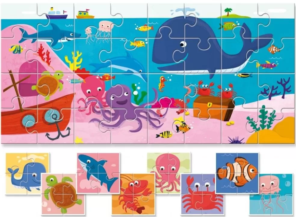 Ludattica Sinterklaas Cadeau 5 - 6 Jaar* Baby Puzzel - De Zee (32 Stukken)