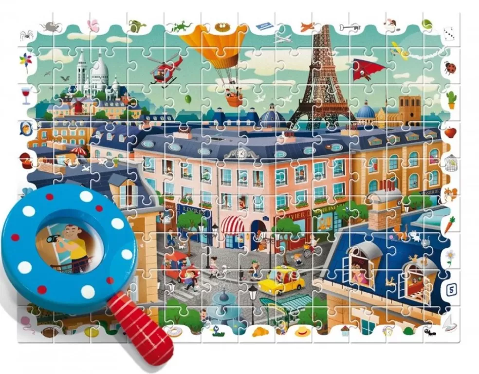 Ludattica Sinterklaas Cadeau 9 - 10 Jaar* Detective Puzzel - De Stad (108 Stukjes)