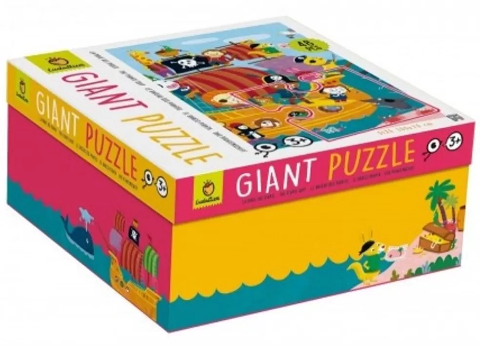 Ludattica Sinterklaas Cadeau 7 - 8 Jaar* Giant Puzzel - De Piratenboot (48 Grote Stukken)