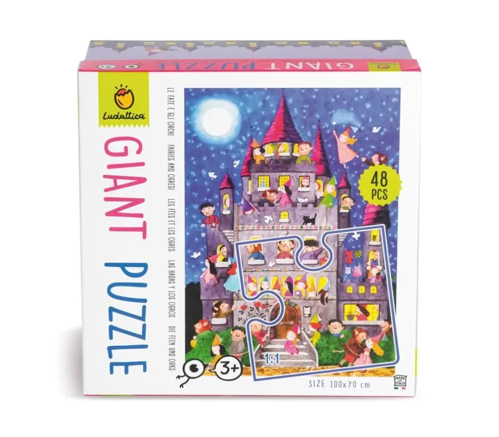 Ludattica Sinterklaas Cadeau 7 - 8 Jaar* Giant Puzzel - Feeen & Orks (48 Grote Stukken)