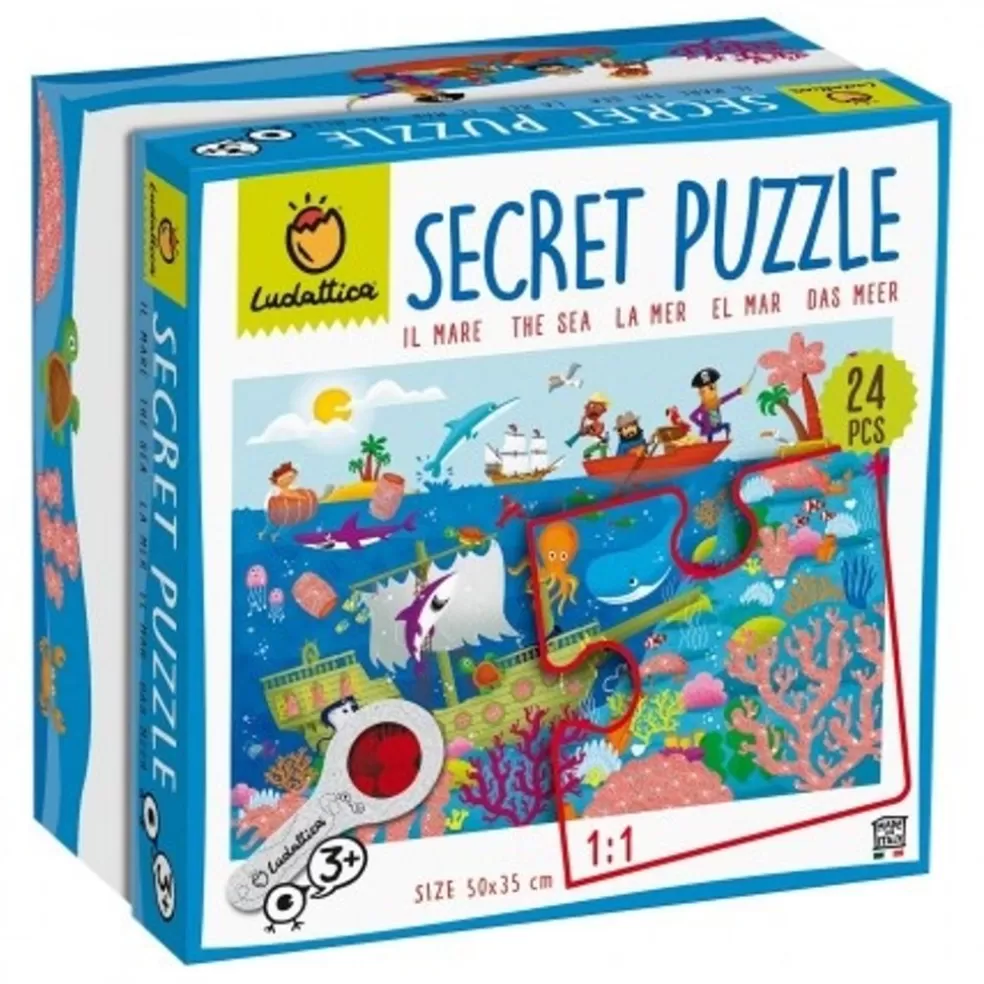 Ludattica Sinterklaas Cadeau 5 - 6 Jaar* Puzzel Met Geheimen - De Zee (24 Stukjes)