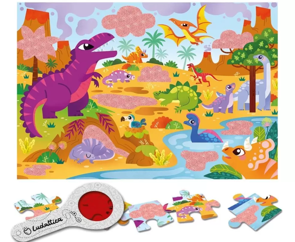 Ludattica Sinterklaas Cadeau 5 - 6 Jaar* Puzzel Met Geheimen - Dino'S (24 Stukjes)