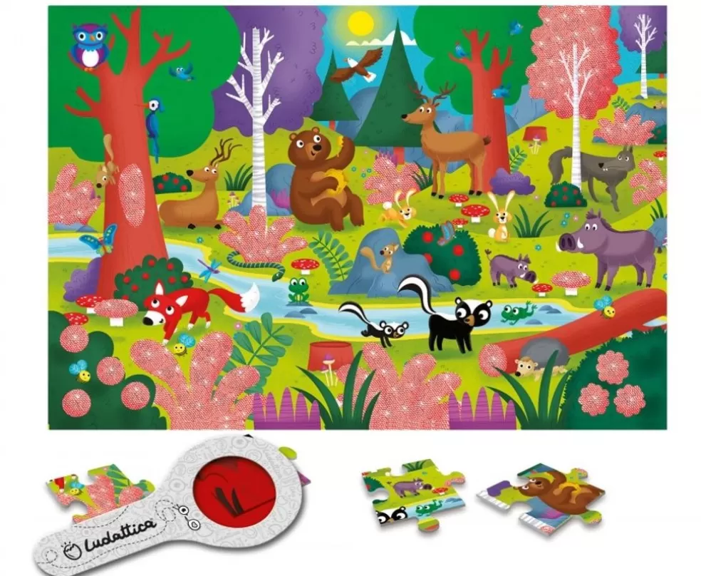 Ludattica Sinterklaas Cadeau 5 - 6 Jaar* Puzzel Met Geheimen - Het Bos (24 Stukjes)