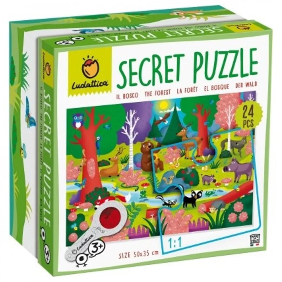 Ludattica Sinterklaas Cadeau 5 - 6 Jaar* Puzzel Met Geheimen - Het Bos (24 Stukjes)