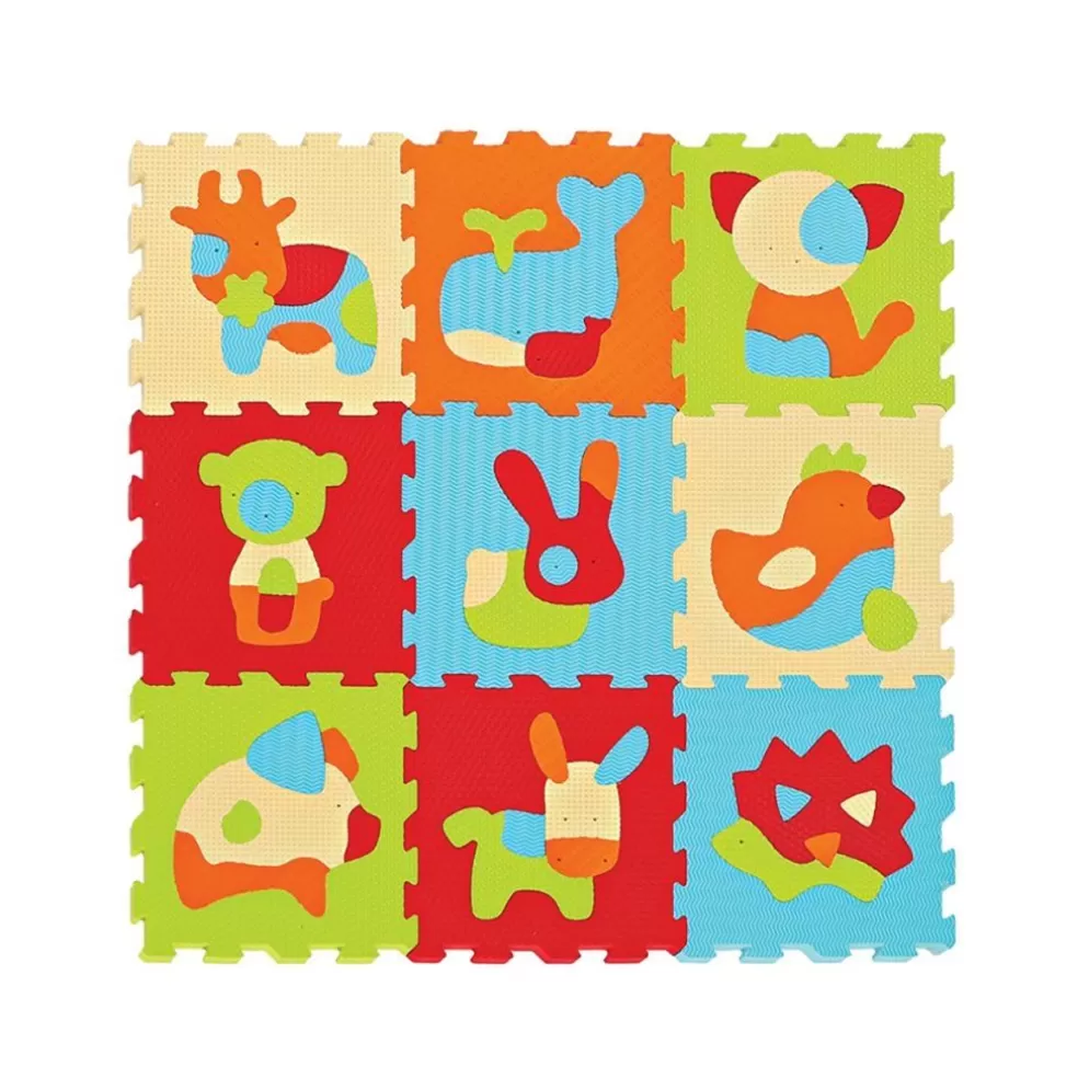 Ludi Sinterklaas Cadeau 7 - 8 Jaar* Sensorisch Speelgoed - Foamtegels - Dieren (9 Stuks)