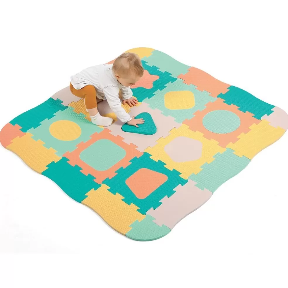 Ludi Sinterklaas Cadeau 3 - 4 Jaar* Sensorisch Speelgoed - Foamtegels - Geometrische Vormen (9 Stuks)