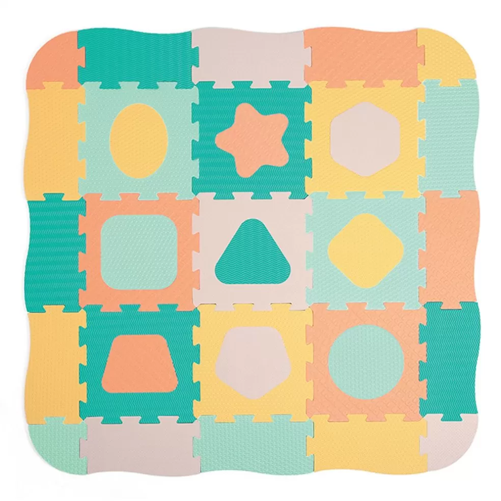 Ludi Sinterklaas Cadeau 3 - 4 Jaar* Sensorisch Speelgoed - Foamtegels - Geometrische Vormen (9 Stuks)