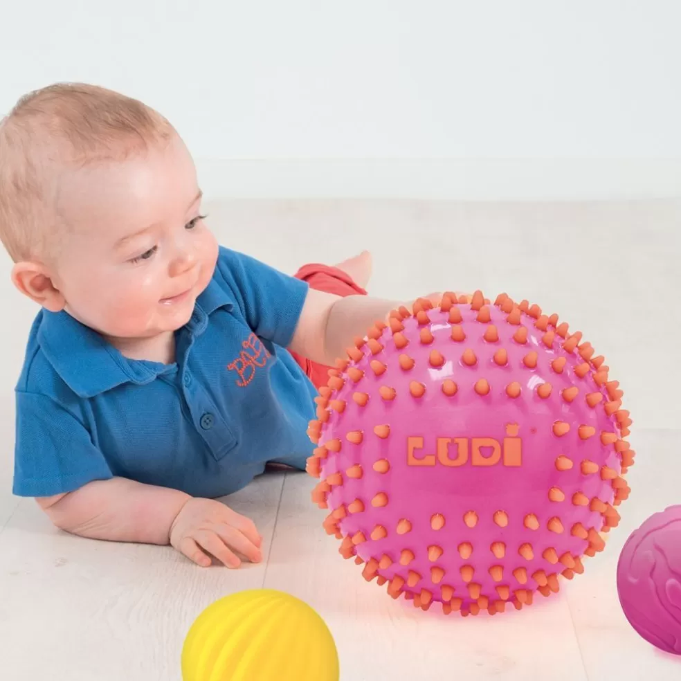 Ludi Sinterklaas Cadeau 3 - 4 Jaar* Sensorische Ballen - 2 Ballen 8 Cm, 1 Bal 15 Cm, Roze