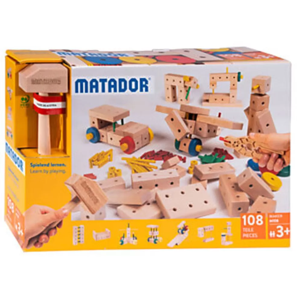 Matador Sinterklaas Cadeau 5 - 6 Jaar* Houten Constructieset - Maker - 108 Delig