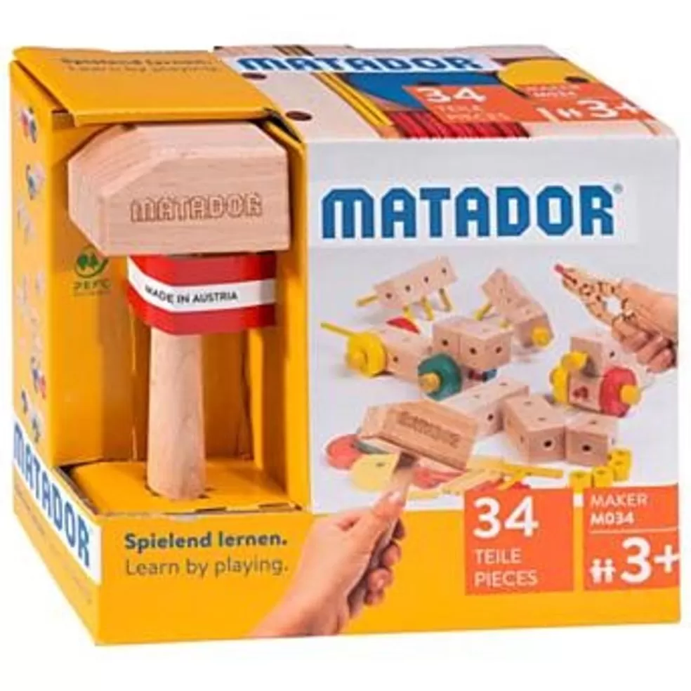 Matador Sinterklaas Cadeau 5 - 6 Jaar* Houten Constructieset - Maker - 34 Delig