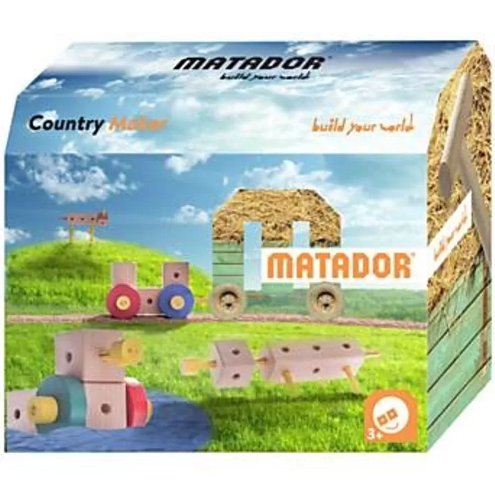 Matador Sinterklaas Cadeau 5 - 6 Jaar* Houten Constructieset - Maker Country - 38 Delig