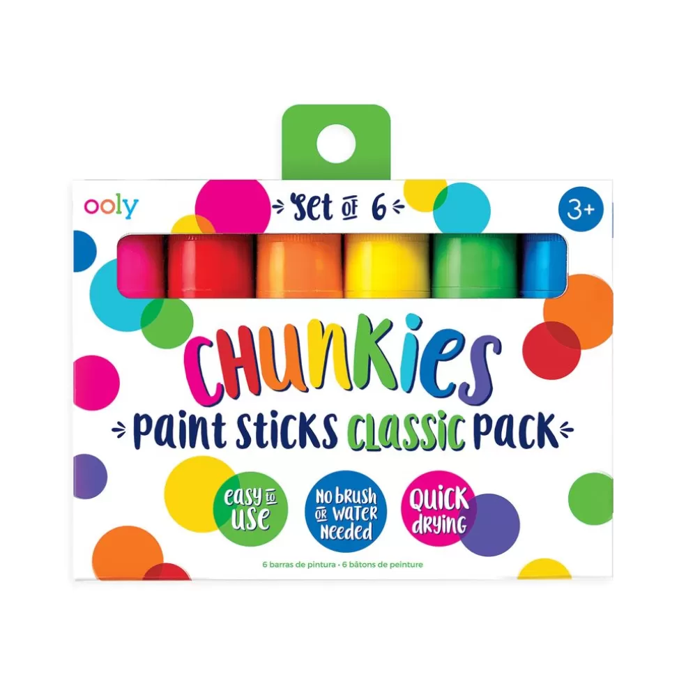 Ooly Sinterklaas Cadeau 7 - 8 Jaar* Chunkies Verf Sticks - Classic, 6 Stuks