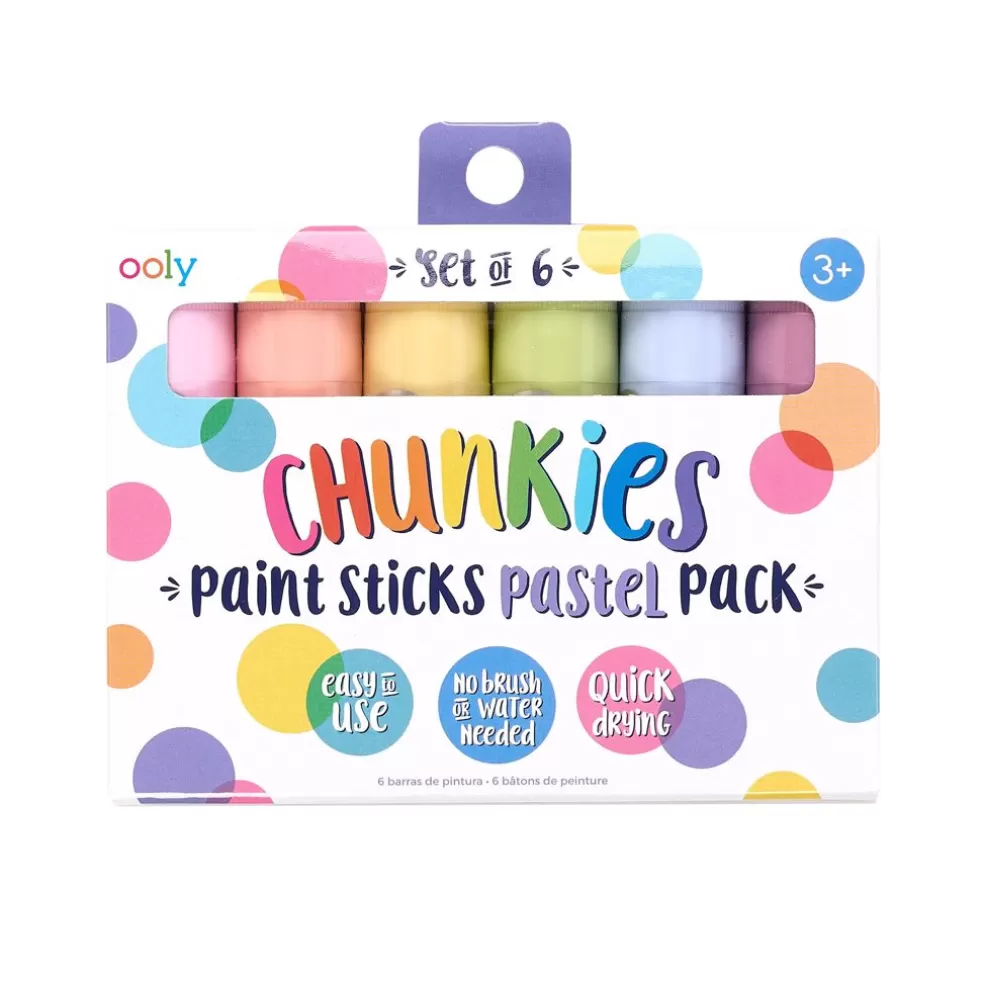 Ooly Sinterklaas Cadeau 7 - 8 Jaar* Chunkies Verf Sticks - Pastel, 6 Stuks