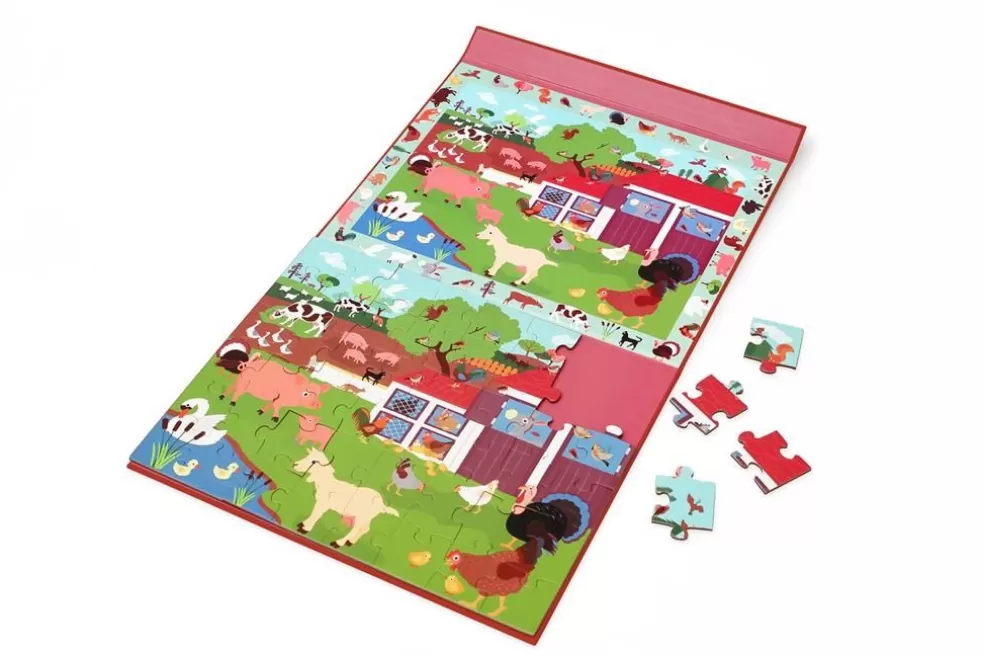 Scratch Sinterklaas Cadeau 7 - 8 Jaar* Magnetische Puzzel 2 In 1 - Boerderij - 48 Stukjes + Mysterie Spel