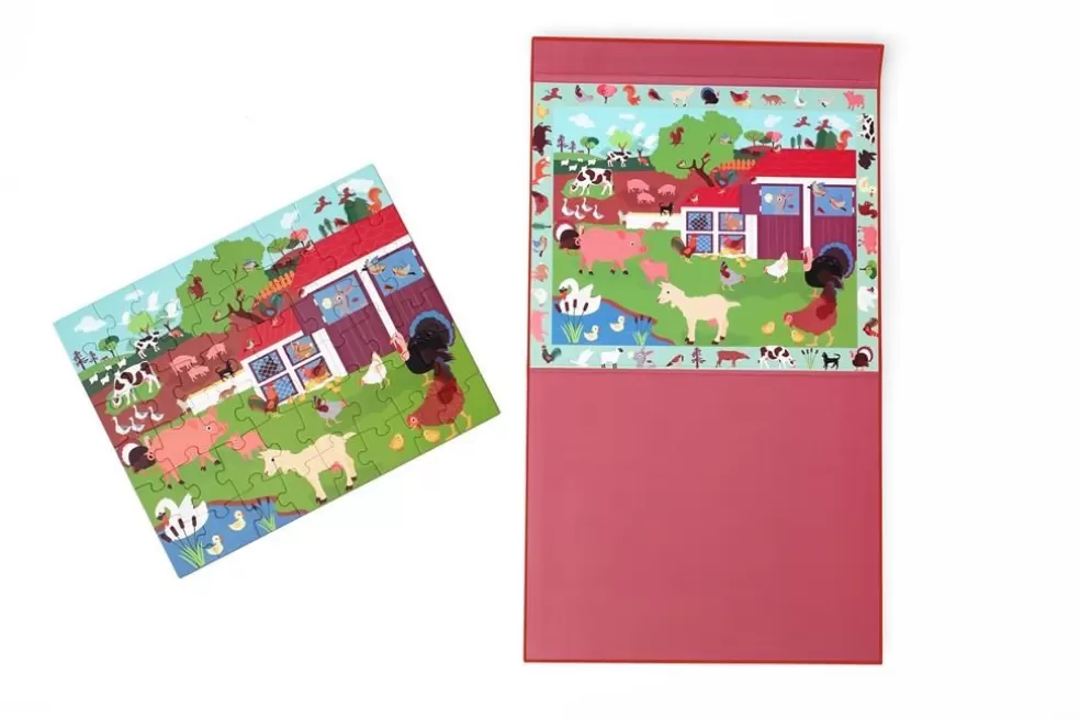 Scratch Sinterklaas Cadeau 7 - 8 Jaar* Magnetische Puzzel 2 In 1 - Boerderij - 48 Stukjes + Mysterie Spel