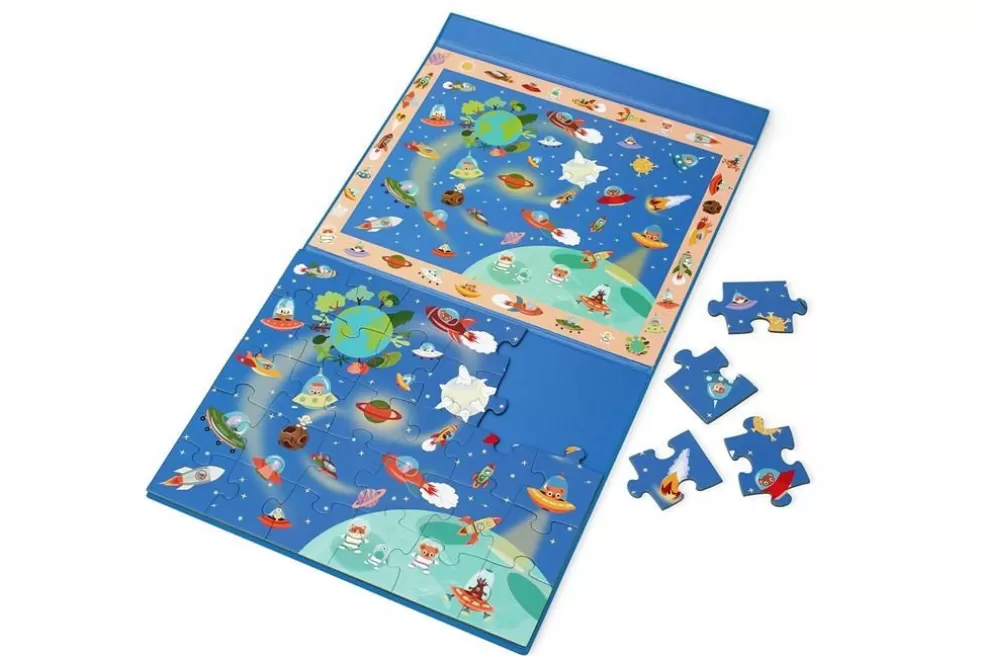 Scratch Sinterklaas Cadeau 7 - 8 Jaar* Magnetische Puzzel 2 In 1 - Ruimte - 30 Stukjes + Mysterie Spel