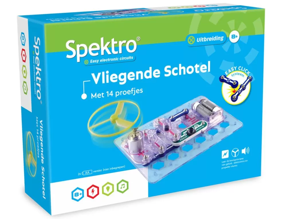 Spektro Sinterklaas Cadeau 11 - 12 Jaar* Vliegende Schotel - Elektriciteit Ontdekken - 14 Proefjes