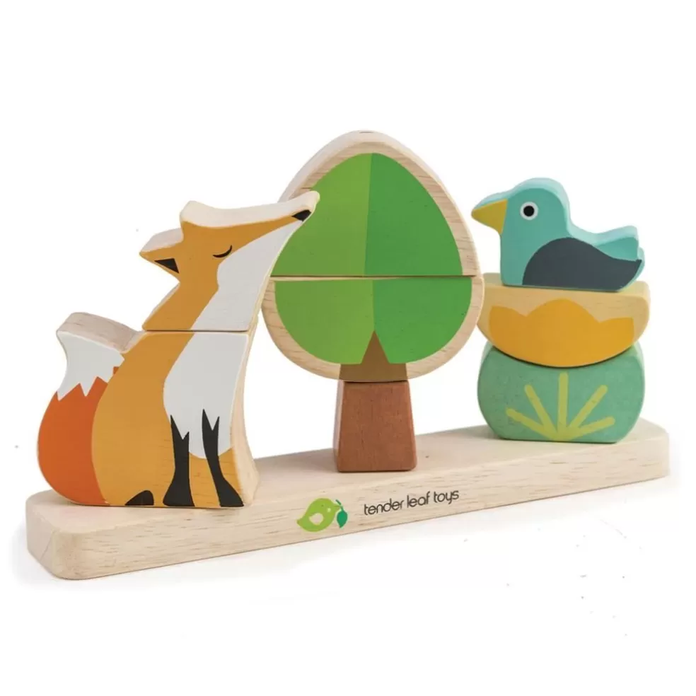 Tender Leaf Toys Sinterklaas Cadeau 3 - 4 Jaar* Houten Speelgoed - Magnetische Stapelaar - Vos