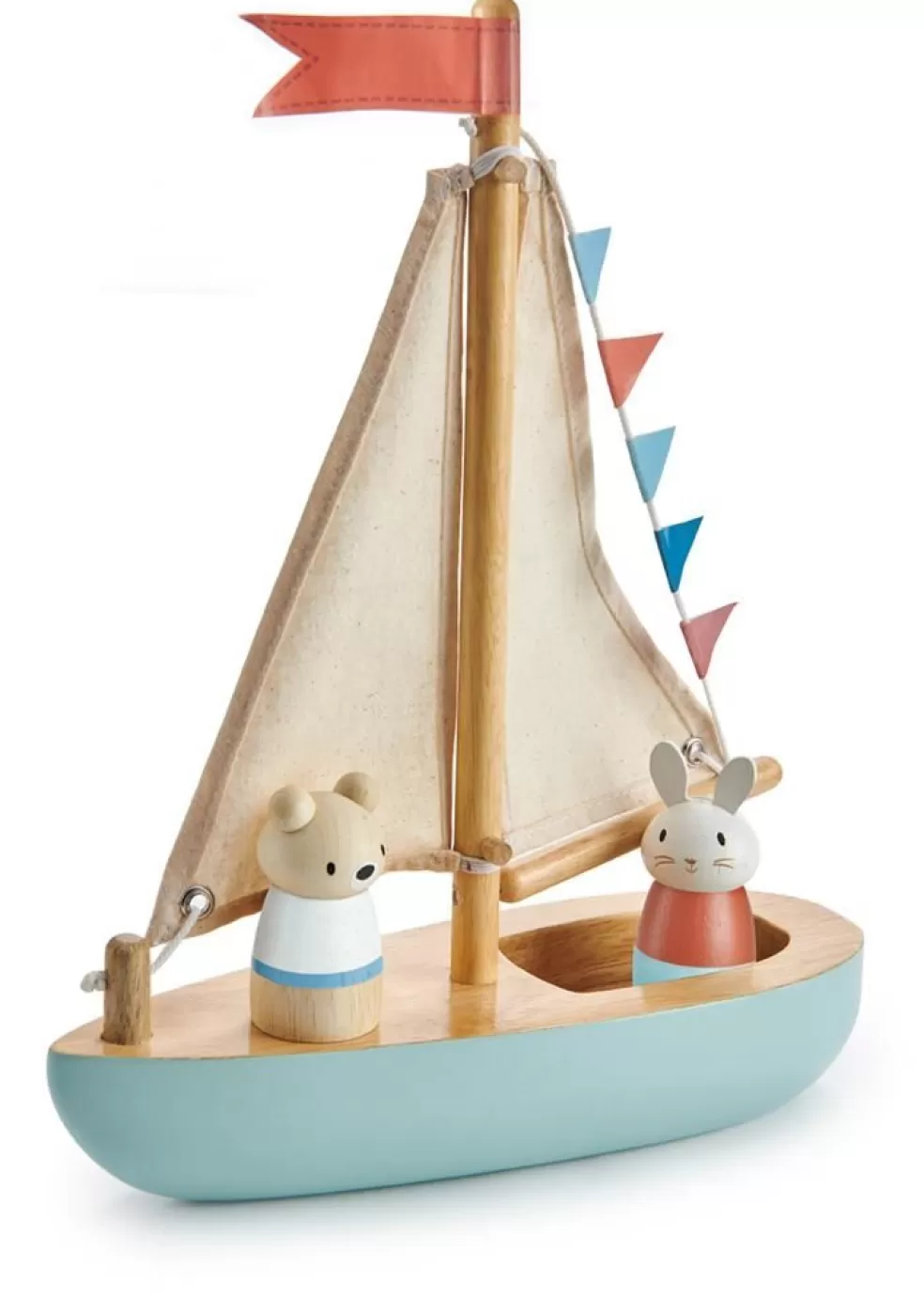 Tender Leaf Toys Sinterklaas Cadeau 3 - 4 Jaar* Houten Speelgoed - Zeilboot Sailaway