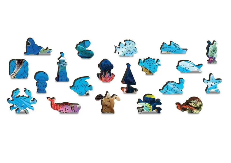 Wooden City Sinterklaas Cadeau 11 - 12 Jaar* Ocean Life - Houten Puzzel ( 505 Stukjes)