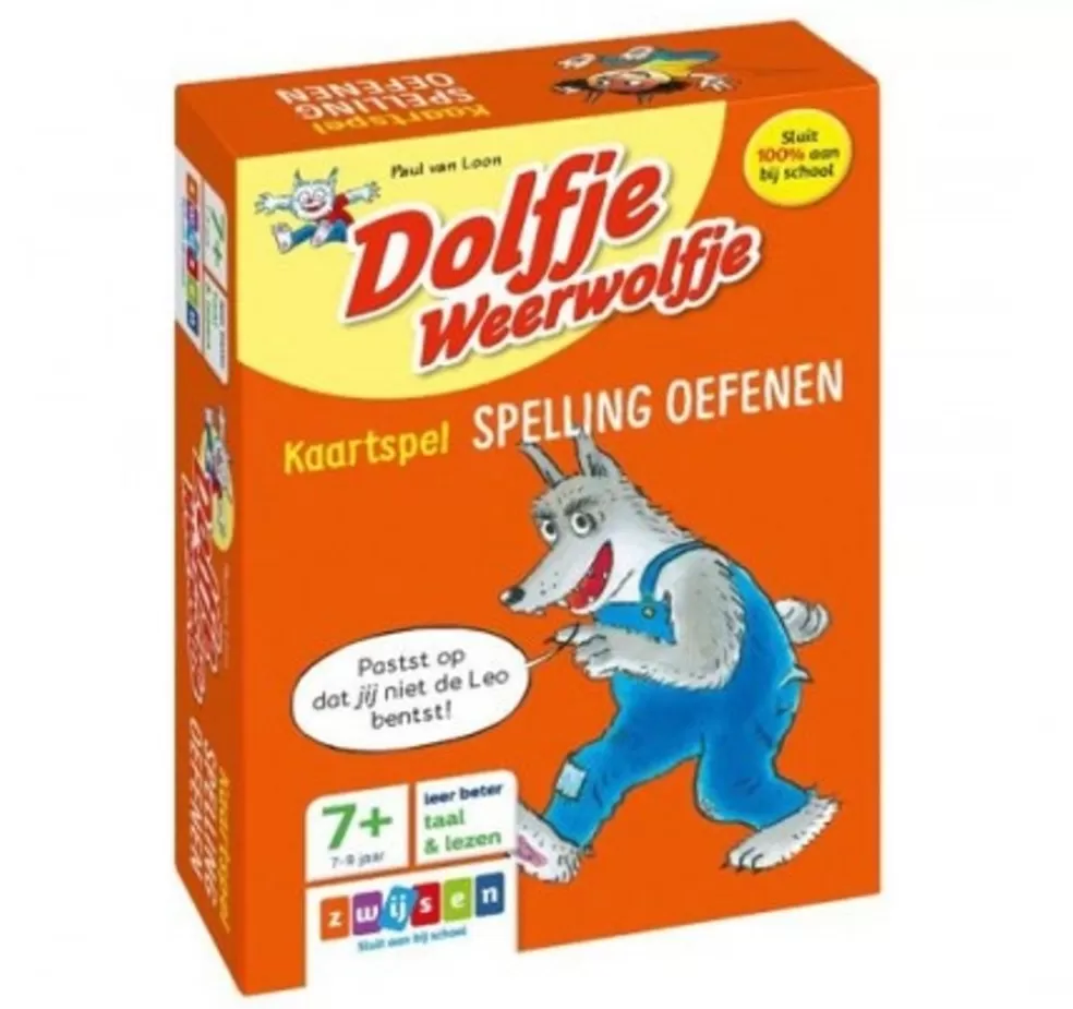 Zwijsen Sinterklaas Cadeau 9 - 10 Jaar* Dolfje Weerwolfje Kaartspel - Spelling Oefenen