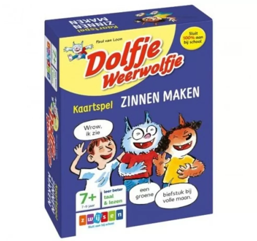 Zwijsen Sinterklaas Cadeau 9 - 10 Jaar* Dolfje Weerwolfje Kaartspel - Zinnen Maken